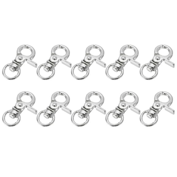 Uxcell 10 Pack Swivel Lanyard Snap Hook, Zinc Alloy Trigger Snap Hooks, Silver