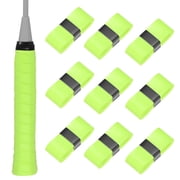 Uxcell 10-Pack Tennis Racket Grip Tape Anti-Slip Sweat Absorbent Tennis Overgrip Grip Tape for Pickleball/Racquetball/Badminton Fluorescent Yellow