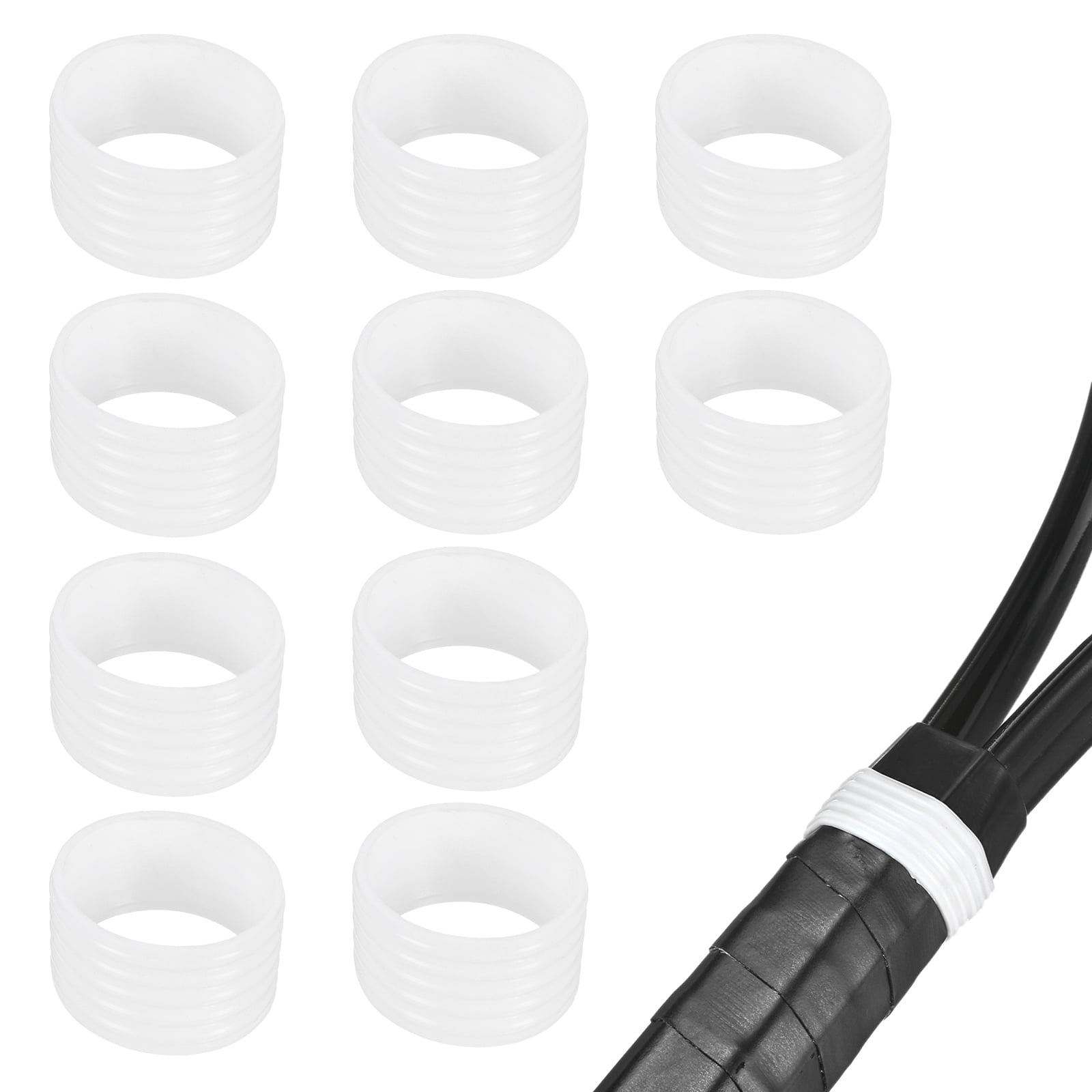 Uxcell 10-Pack Tennis Racket Silicone Rings, Non-Slip Racket Rubber ...