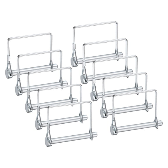 Uxcell 10-Pack Trailer Coupler Pin, 5/16" Diameter 2.75" Long Carbon Steel Galvanized Square Lock Wire Hitch Pins Coupler PTO Shaft