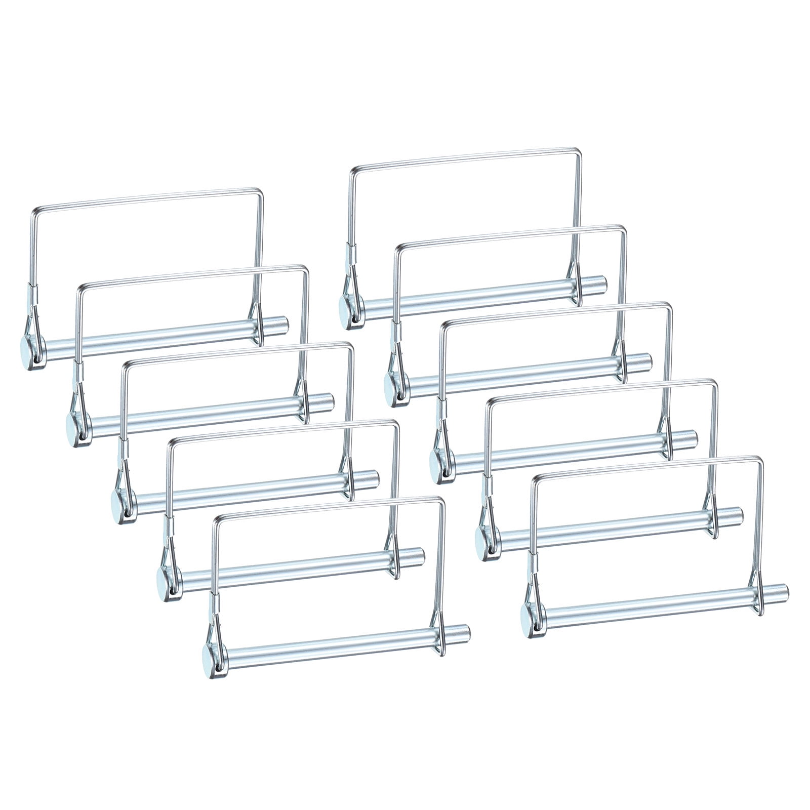 Uxcell 10-Pack Trailer Coupler Pin, 5/16" Diameter 3.94" Long Carbon Steel Galvanized Square Lock Wire Hitch Pins Coupler PTO Shaft
