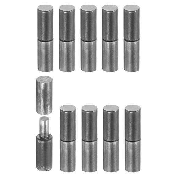 Uxcell 10 Pack Weldable Barrel Hinges, 2-3/8" x 9/16" Carbon Steel Heavy Duty Detachable Weld on Door Hinges for Metal Gate Swing Door Trailer Ramp