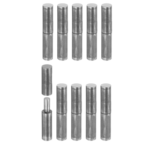 Uxcell 10 Pack Weldable Barrel Hinges, 3-1/8" x 9/16" Carbon Steel Heavy Duty Detachable Weld on Door Hinges for Metal Gate Swing Door Trailer Ramp