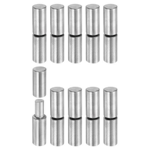 Uxcell 10 Pack Weldable Barrel Hinges, 4-3/8" x 15/16" Carbon Steel Heavy Duty Detachable Weld on Door Hinges for Metal Gate Swing Door Trailer Ramp