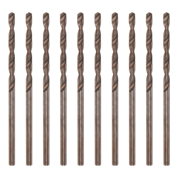 Uxcell 10 Packs 2mm Black Nitride & Gold Titanium Coated High Speed Steel (HSS) 4341 Twist Drill Bits