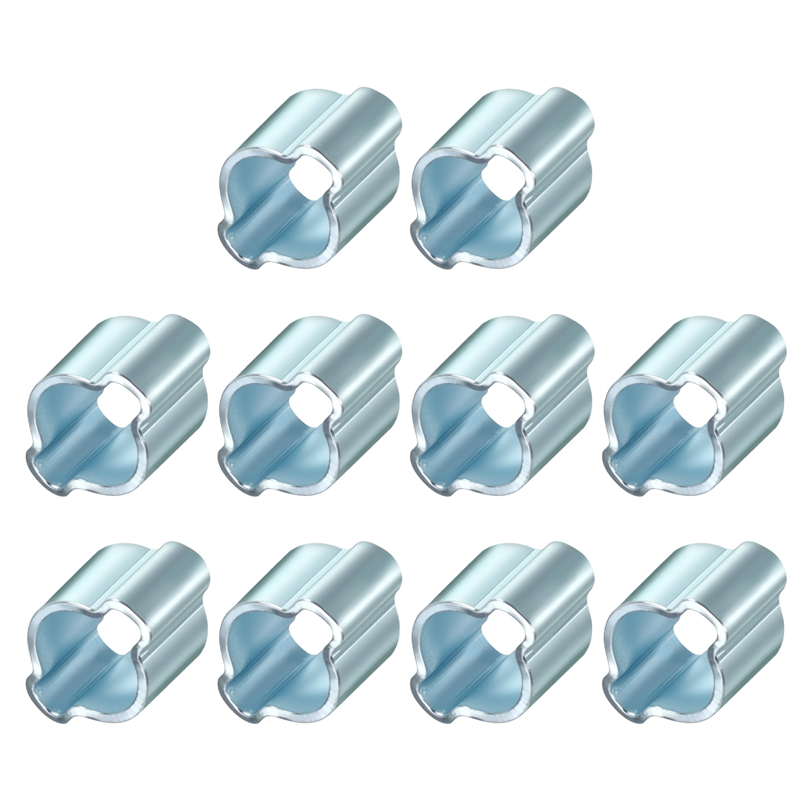 Uxcell 10 Packs Galvanized Steel Double Ear Hose Clamps, Adjustable ...