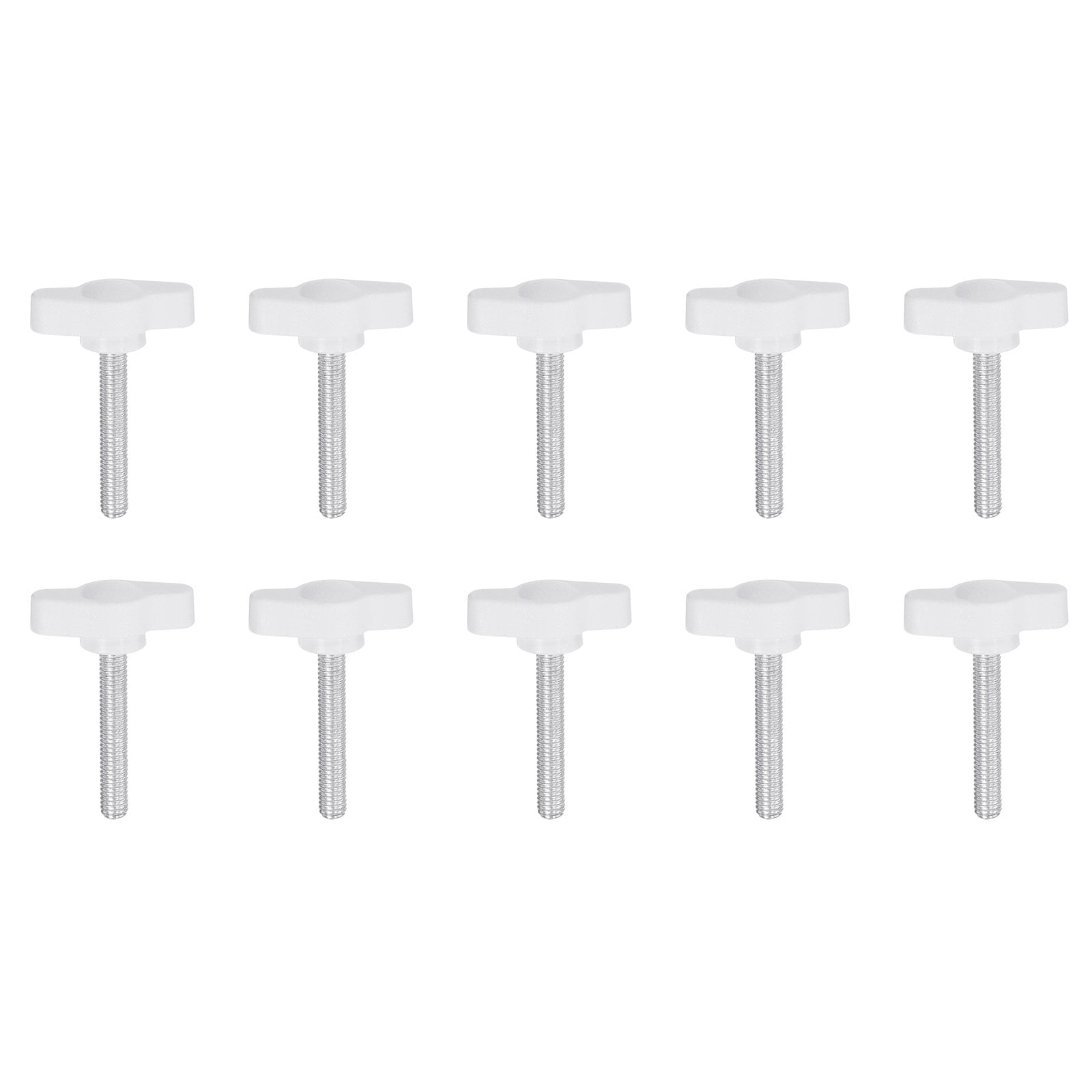 Uxcell 10 Packs M5 x 30mm Male Thread T/Z Wing Knobs Thumb Screw ...