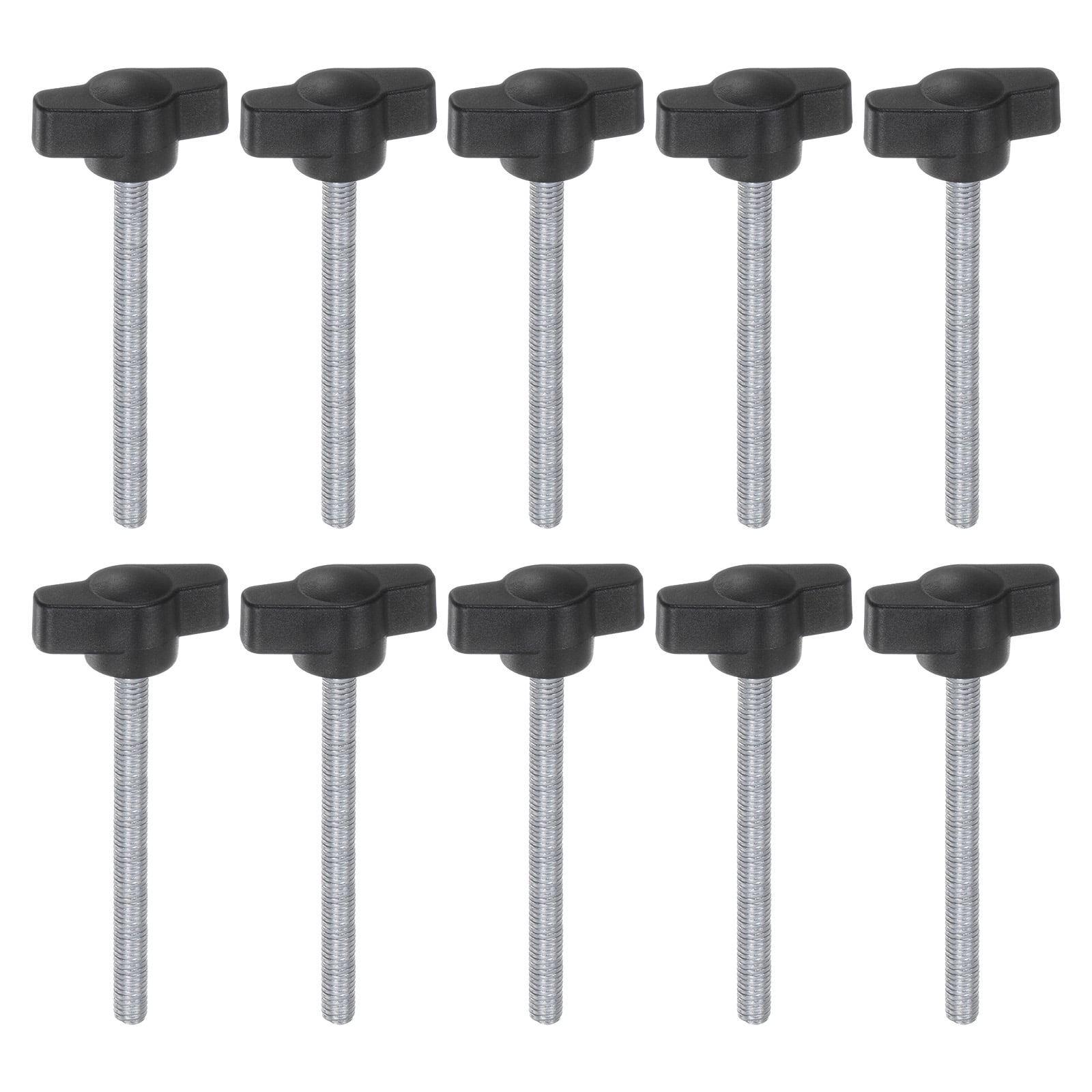Uxcell 10 Packs M5 x 50mm Male Thread T/Z Wing Knobs Thumb Screw