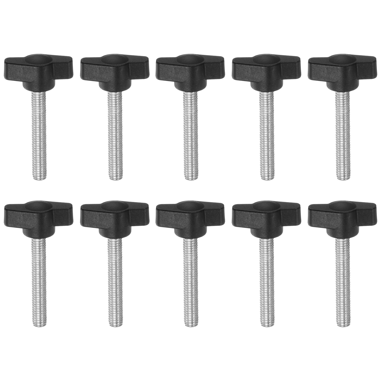 Uxcell 10 Packs M6 x 45mm Male Thread T/Z Wing Knobs Thumb Screw