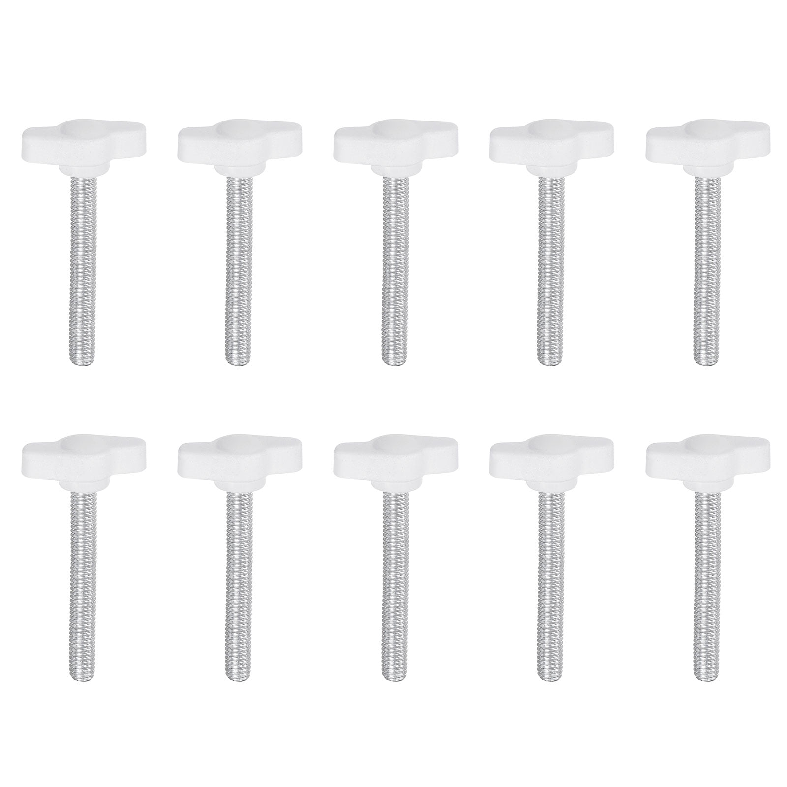 Uxcell 10 Packs M6 x 45mm Male Thread T/Z Wing Knobs Thumb Screw ...