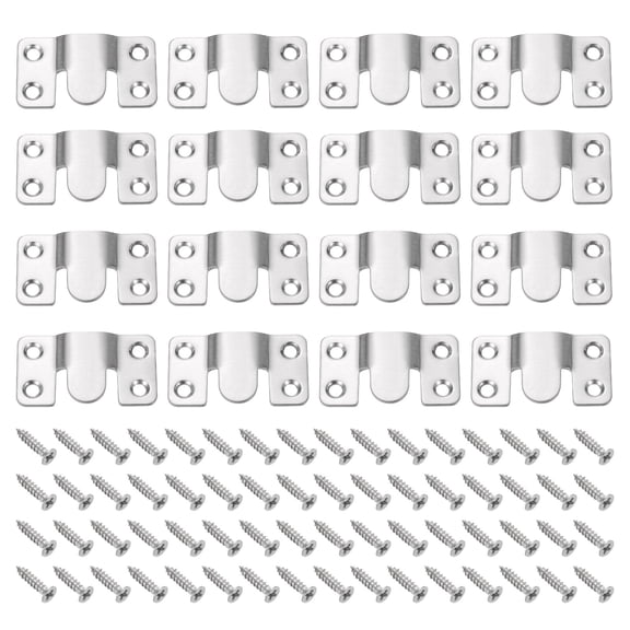 Uxcell 10 Pairs Flush Mount Bracket, 54 x 30mm Heavy Duty Picture Hanger Z Clip Bracket Interlocking Photo Frame Hook with Screw for Picture Display Art Gallery Wall Mount, Silver