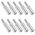 thumbnail image 1 of Uxcell 10 Pcs 1/8" TS Audio Female Plug, 3.5mm Stereo Jack Plug Adapter Replacement, Solder Jack Cable Connector for Speaker Microphone Guitar (Silver Tone), 1 of 6