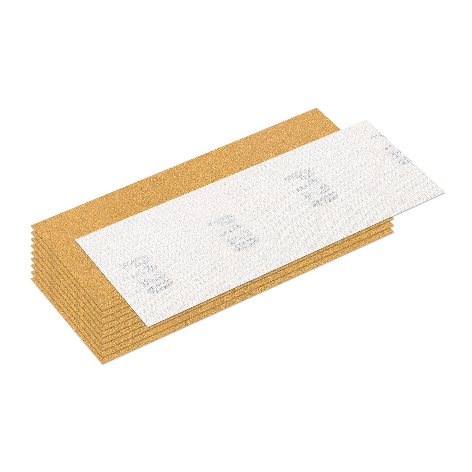 Uxcell 10 Pcs 120 Grit Sandpaper, 3.6 x 9 Inch Sand Paper Hook and Loop ...