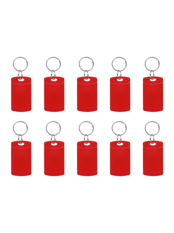 10 Pcs 13.56MHz UID Rectangle Writable Rewritable Smart Key Fob for Access, Red