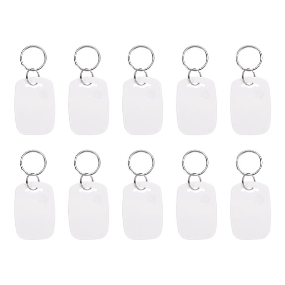 Uxcell 10 Pcs 13.56MHz UID Rectangle Writable Rewritable Smart Key Fobs, White