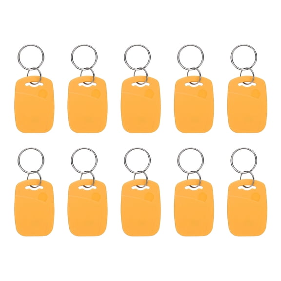 Uxcell 10 Pcs 13.56MHz UID Rectangle Writable Rewritable Smart Key Fobs, Yellow