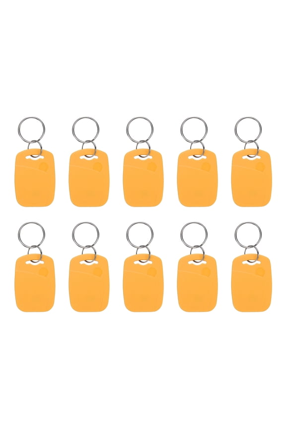 10 Pcs 13.56MHz UID Rectangle Writable Rewritable Smart Key Fobs, Yellow