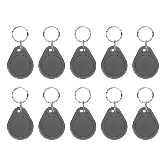 Uxcell 10 Pcs 13.56MHz Writable Rewritable Smart Key Fobs for Access, Gray
