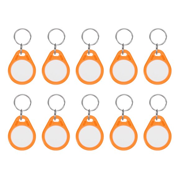 Uxcell 10 Pcs 13.56MHz Writable Rewritable Smart Key Fobs for Access, Yellow White