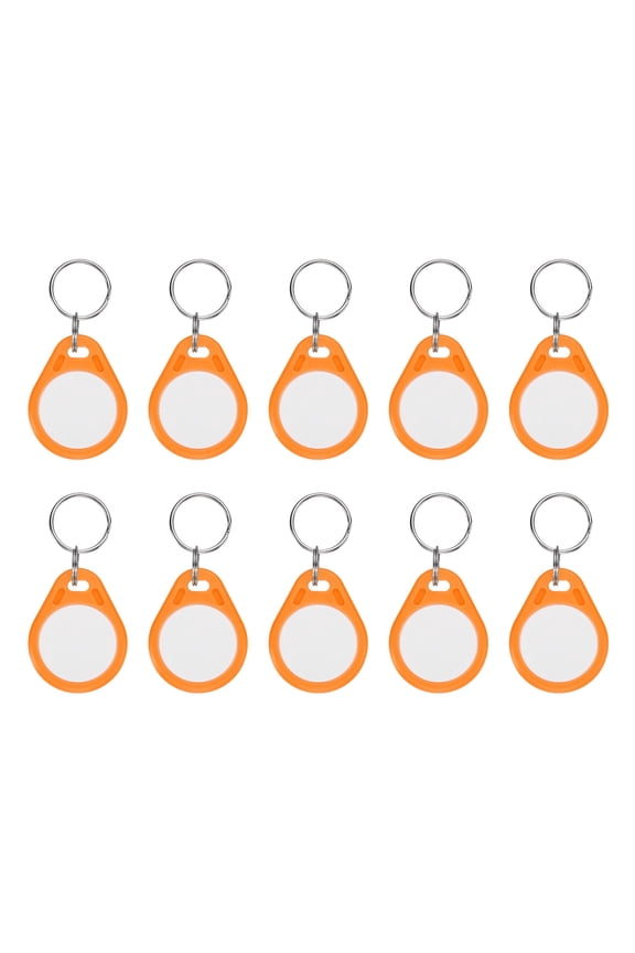 10 Pcs 13.56MHz Writable Rewritable Smart Key Fobs for Access, Yellow White