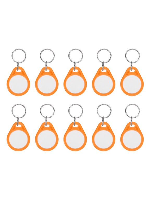 10 Pcs 13.56MHz Writable Rewritable Smart Key Fobs for Access, Yellow White