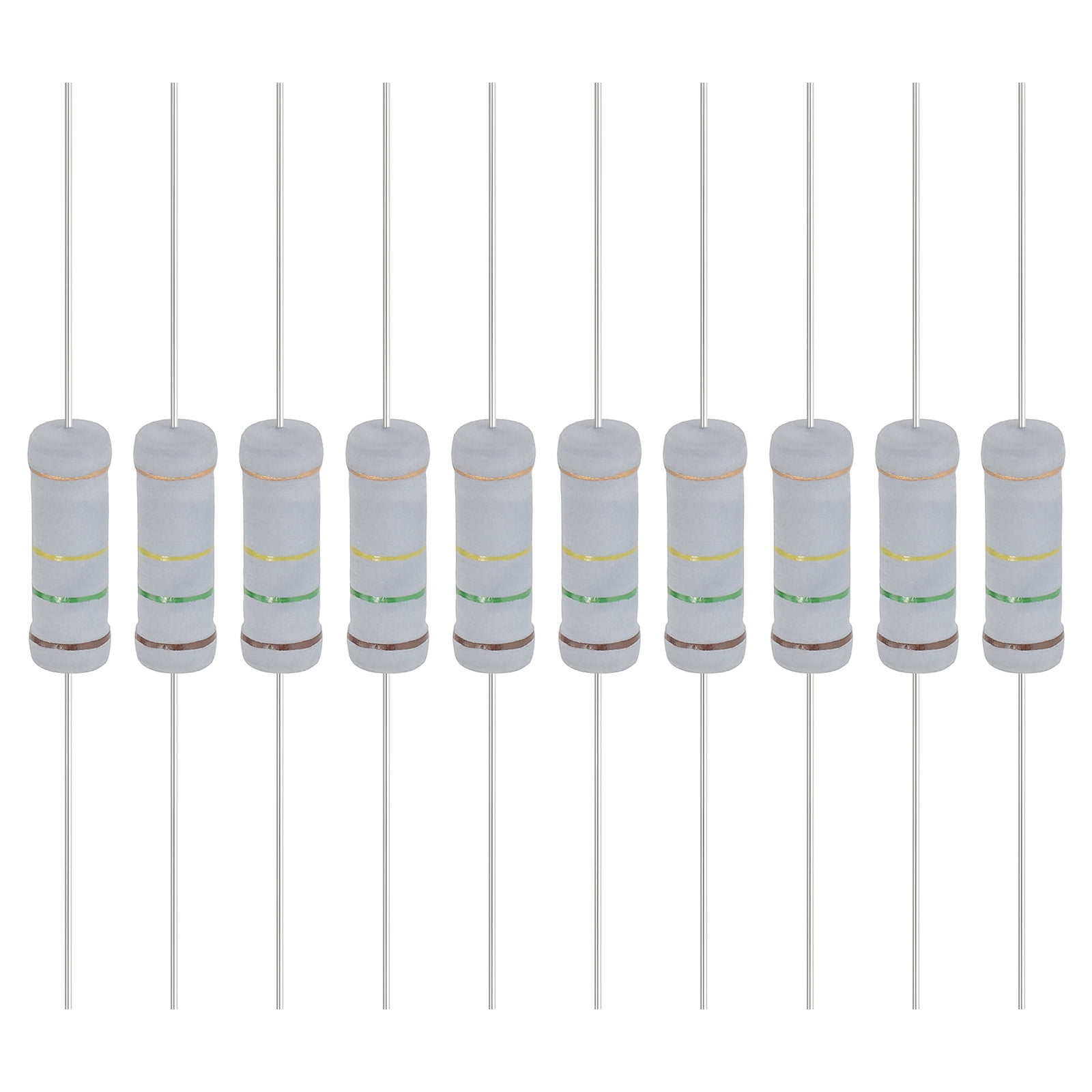 Uxcell 10Pcs 150K Ohm 5W Metal Oxide Film Resistor, 5% Tolerance ...