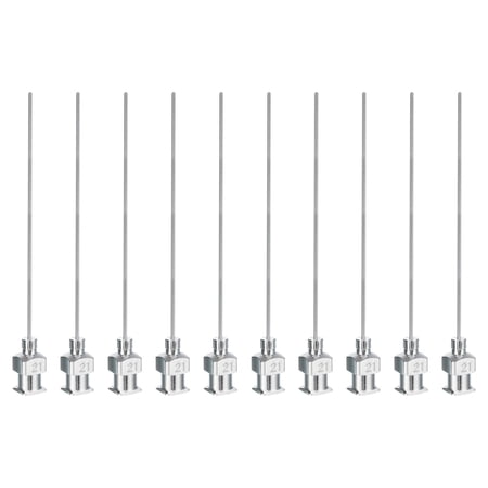 Uxcell 10 Pcs 21G 2 Inch Blunt Tip Dispensing Needle with Lure Lock for Refilling Liquid Inks Adhesives