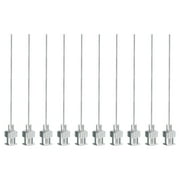 Uxcell 10 Pcs 22G 2 Inch Blunt Tip Dispensing Needle with Lure Lock for Refilling Liquid Inks Adhesives