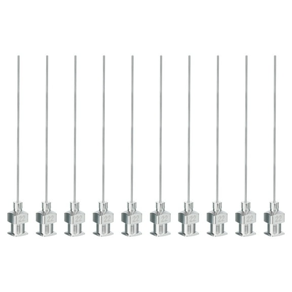 Uxcell 10 Pcs 22G 2 Inch Blunt Tip Dispensing Needle with Lure Lock for Refilling Liquid Inks Adhesives