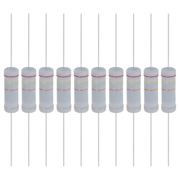 Uxcell 10Pcs 24K Ohm 5W Metal Oxide Film Resistor, 5% Tolerance, Resistor Axial for DIY Circuits