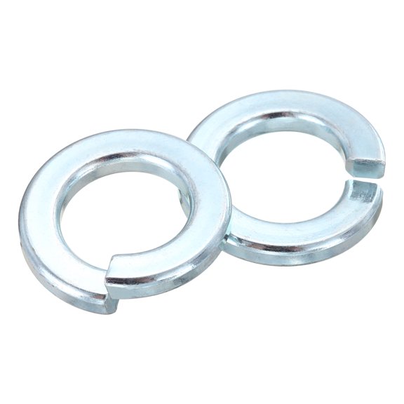 Uxcell 10 Pcs 3/4" Split Lock Washer, Spring Lock Washer Carbon Steel Split Locking Ring Zinc Plated for Screws Bolts Furniture Home Applications, Blue Toned Silver