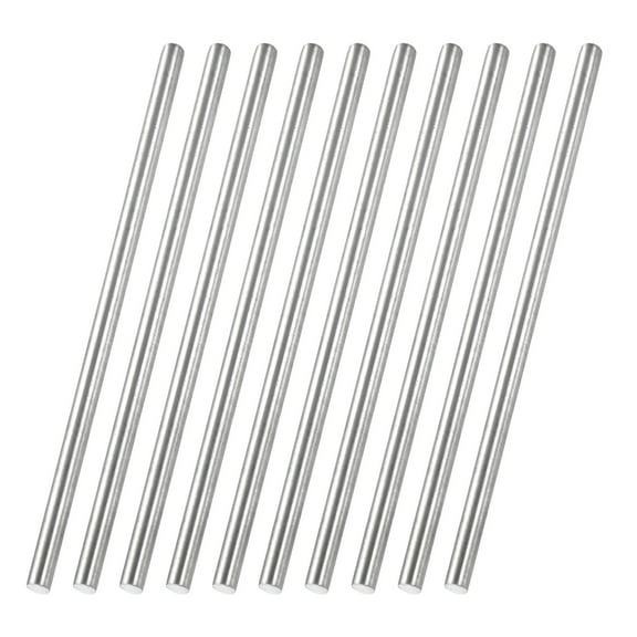 Uxcell 10 Pcs 304 Stainless Steel Round Rod, 1/4" Diameter, 6"(150mm) Length Metal Solid Shaft Rods, Steel Stick Lathe Bar Stock for Crafts DIY Models Plane Ship Cars