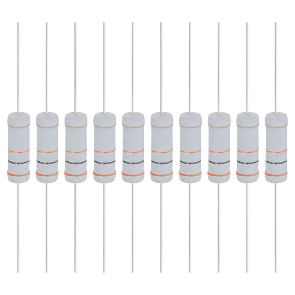 Uxcell 10Pcs 30K Ohm 5W Metal Oxide Film Resistor, 5% Tolerance, Resistor Axial for DIY Circuits
