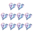 thumbnail image 1 of Uxcell 10 Pcs 3D Heart AB Blue Nail Charm Rhinestones 12x13mm K9 Glass Crystal Rhinestones Pointed Back Crooked Heart Gems, 1 of 6