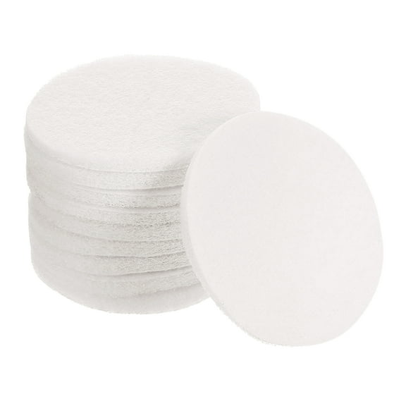 Uxcell 10 Pcs 4 Inch Nylon Hoop Scrubbing Pad 2000 Grits Scrubber Scouring Pads Hoop and Loop Surface Conditioning Disc, White