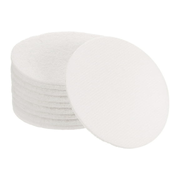 Uxcell 10 Pcs 5 Inch Nylon Hoop Scrubbing Pad 2000 Grits Scrubber Scouring Pads Hoop and Loop Surface Conditioning Disc, White