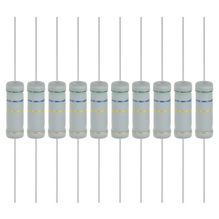 Uxcell 10Pcs 560K Ohm 5W Metal Oxide Film Resistor, 5% Tolerance, Resistor Axial for DIY Circuits