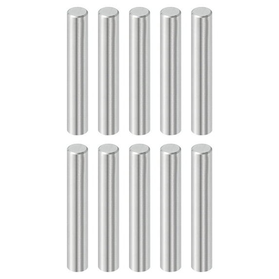 Uxcell 10 Pcs 6 mm x 35 mm Dowel Pins, 316L Stainless Steel Cylindrical Dowel Pins Shelf Support Peg Pin Rod Fasten Elements Metal Shelf Pegs Silver Tone