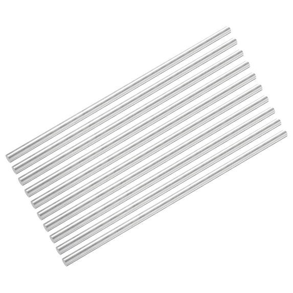 Uxcell 10 Pcs Aluminum Rods,3/8" Dia 13"Long Solid Round Rod Stick 6061 Extruded Lathe Bar Stock Aluminum Metal Rods