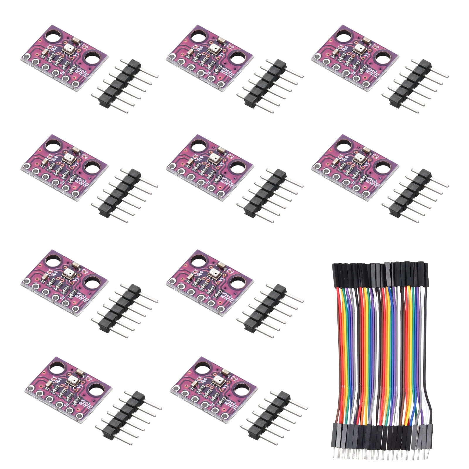 Uxcell 10 Pcs BMP280-6PIN Atmospheric Pressure Sensor Module 3.3V High Precision Digital Barometric Pressure Altitude Sensor with Male to Female 40P Breadboard Jumper Wire