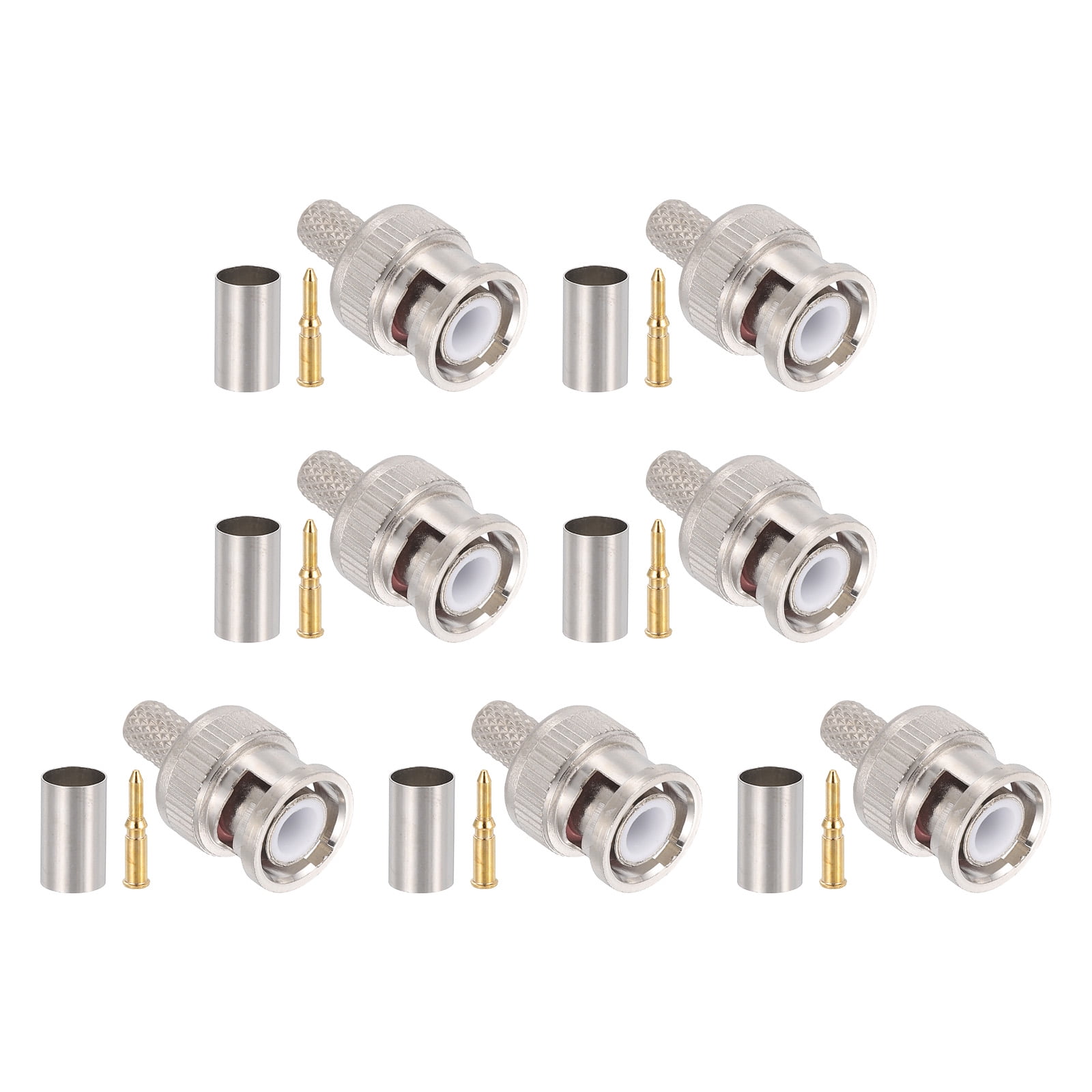 Tetra Rms Connector Uxcell 10 Pcs BNC Male Crimp Connector, 4mm 50 Ohm ...