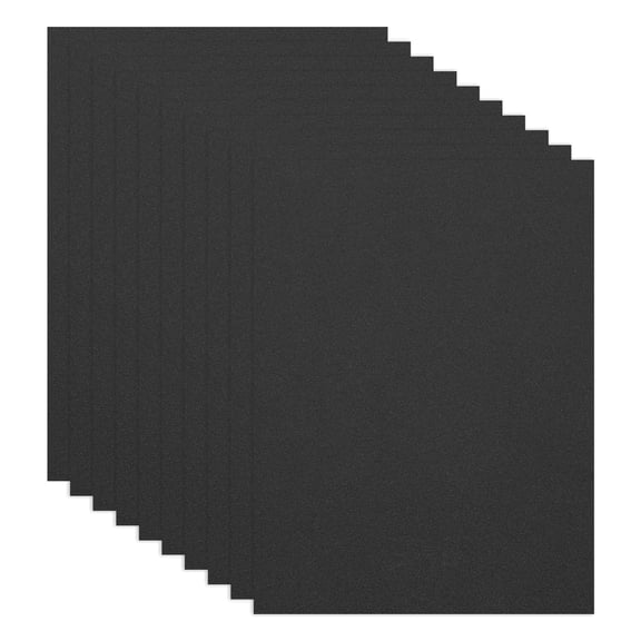 Uxcell 10 Pcs Black EVA Foam Sheets, 11.8 x 7.87 Inches 1mm Thick Foam Sheets for Crafts