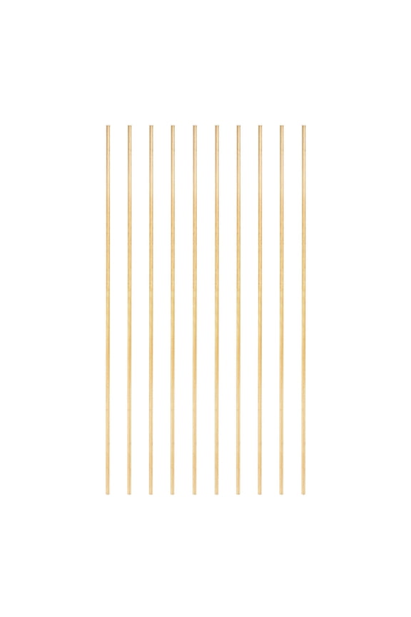 10 Pcs Brass Round Rod, 2mm x 8" Lathe Bar Stock H59 Brass Round Stock, Copper