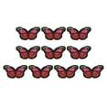 thumbnail image 1 of Uxcell 10 Pcs Butterfly Iron on Patch Sew on Iron on Decorative Patch, 1.7"Lx1.1"W, Red, 1 of 6
