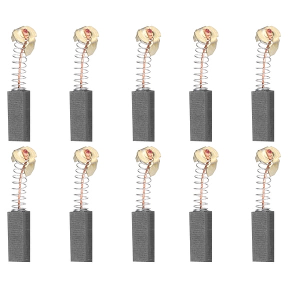 Uxcell 10 Pcs Carbon Brushes, 5x8x20 mm Electric Motor Carbon Brush for Electric Motors, Power Tool, Angle Grinder, Carbon Brush Replacement