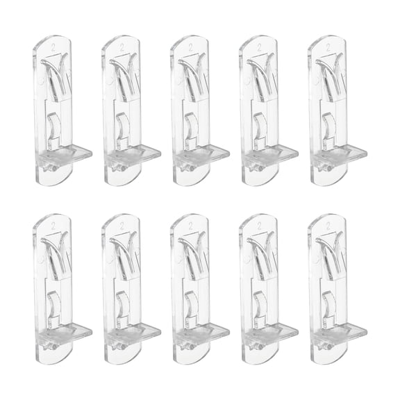 Uxcell 10 Pcs Clear Plastic Locking Shelf Pins Fits 6.9mm Peg Hole 20mm Thick