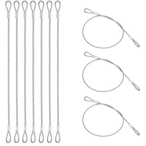 Uxcell 10 Pcs Dia. 2mm Stainless Safety Cable, 16