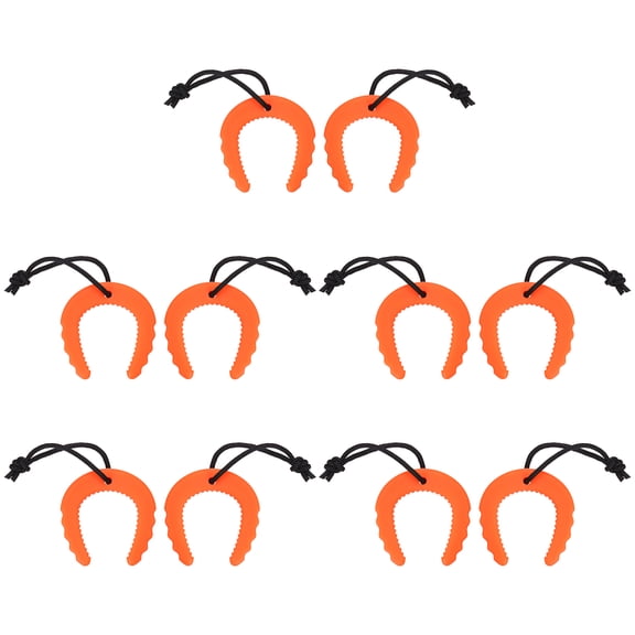 Uxcell 10 Pcs First Responder Door Stop, 2.36" Plastic Door Jam Stoppers with Nylon Cord Attachment for Home Safety Services Door Pinch Guard from Closing, Orange