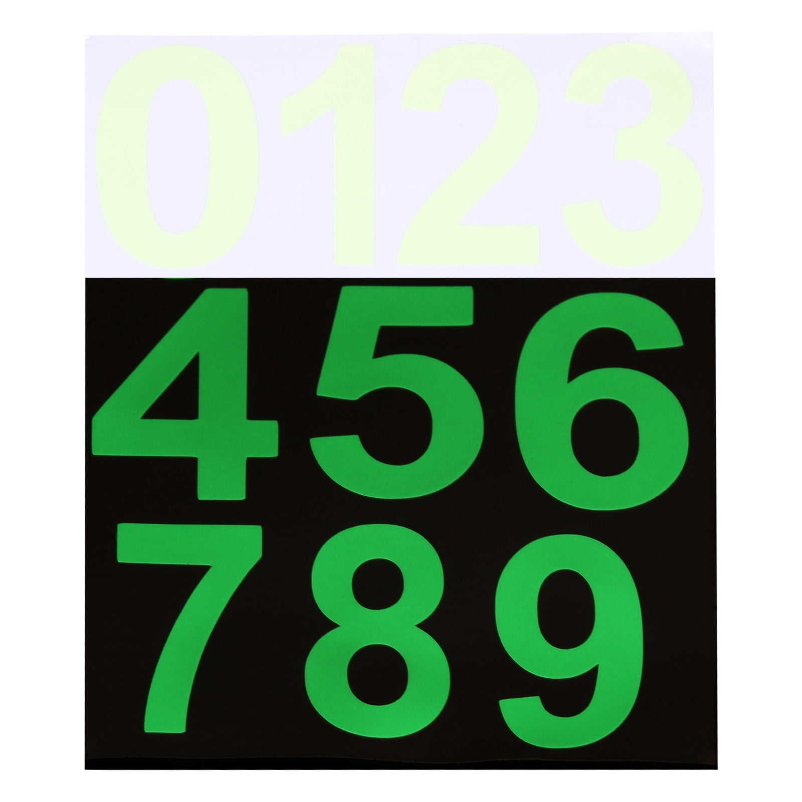 Uxcell 10 Pcs Glow in the Dark Number Decals Decor, Green Luminous ...
