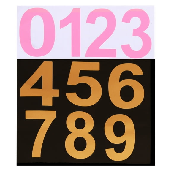 Uxcell 10 Pcs Glow in the Dark Number Decals Decor, Pink Luminous Adhesive Wall Stickers, 3D Glowing Stickers for Ceiling Bedroom Bedding Room Decoration